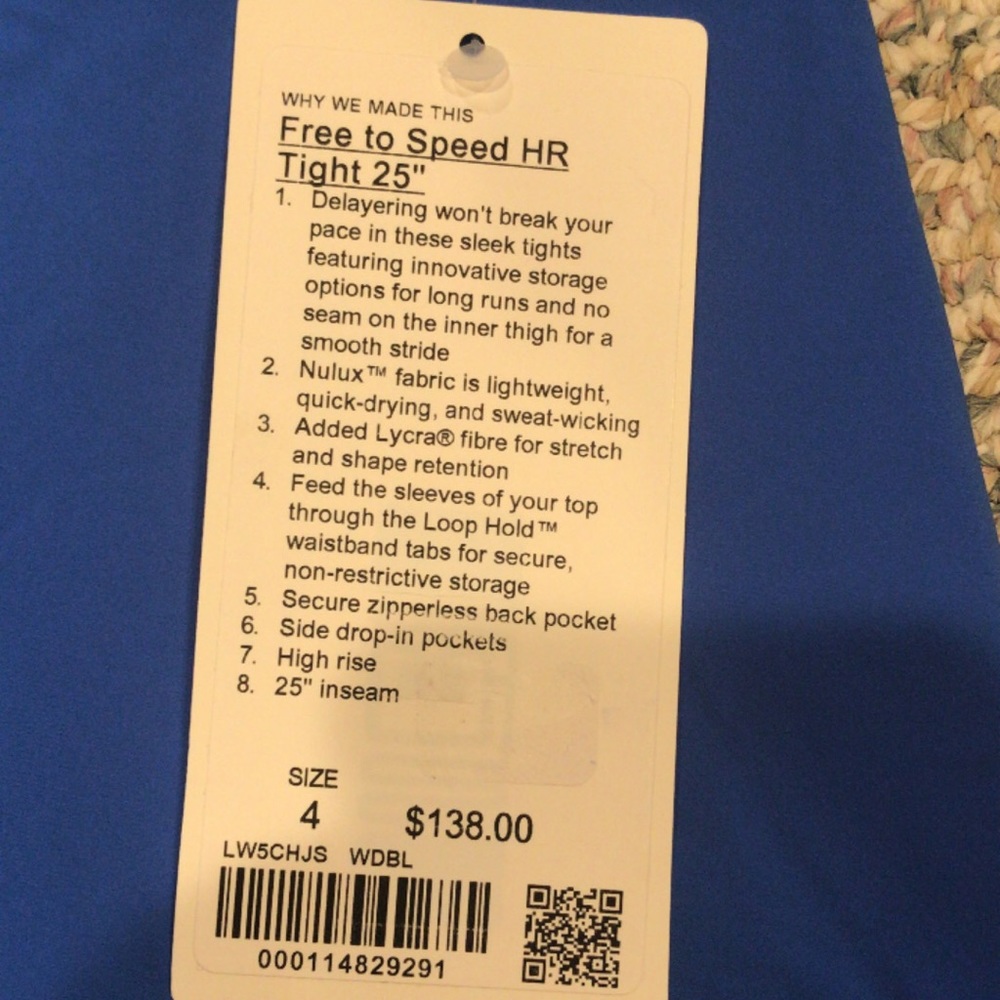 Lululemon Free To Speed High Rise Tight 25” - Picture 2 of 4
